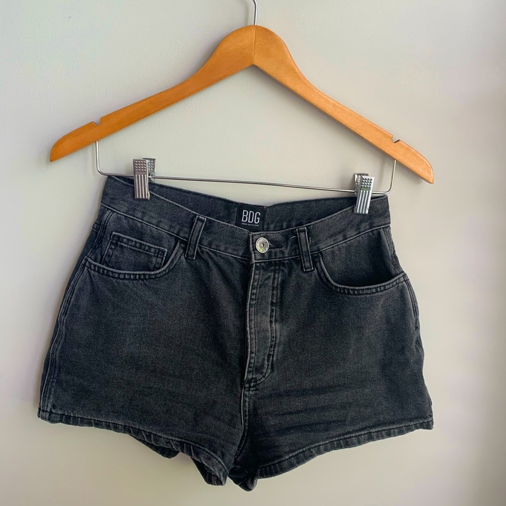 High-Rise Black Denim BDG Shorts